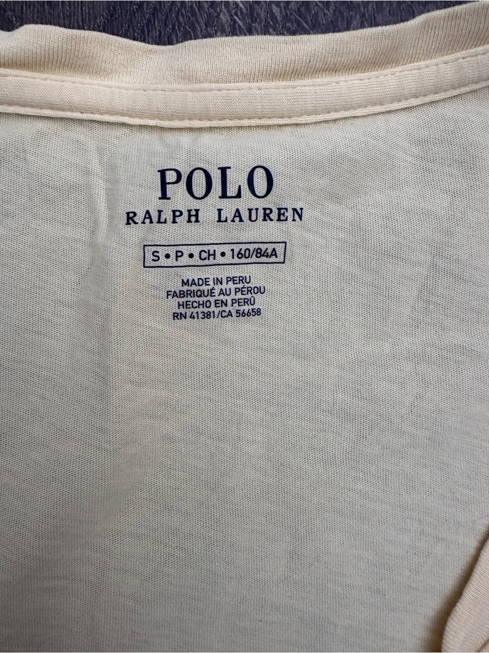 3/$30 Polo by Ralph Lauren 100% Cotton Women's V-Neck Tee in Yellow - Picture 4 of 6